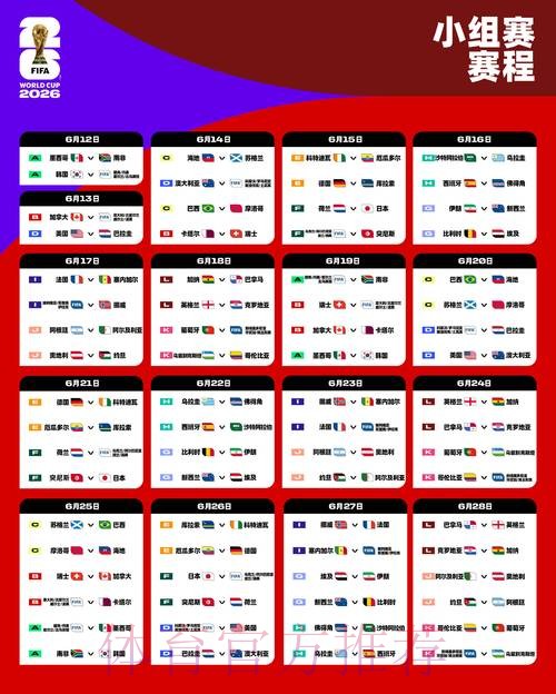 2026世界杯小组赛赛程今日高清直播直播平台 2026世界杯小组赛赛程今日高清直播直播平台